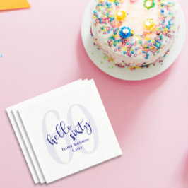 Servilleta De Papel Azul de la Marina Moderna Hola Sesenta Napkins de