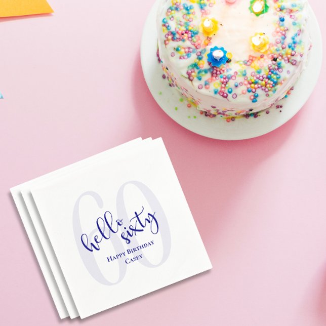 Servilleta De Papel Azul de la Marina Moderna Hola Sesenta Napkins de  (Subido por el creador)