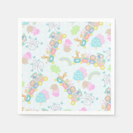 Servilleta De Papel Azul de los animales de entrenamiento