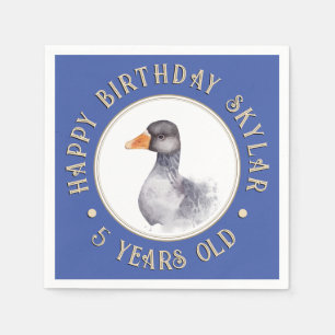 Servilleta De Papel Azul de los niños Personalizados de cumpleaños con