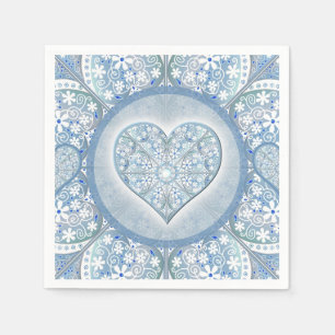 Servilleta De Papel Azul de luz de encaje cerámico