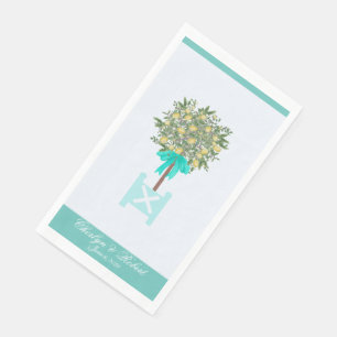 Servilleta De Papel Azul del huevo de Robin del Topiario del Árbol de