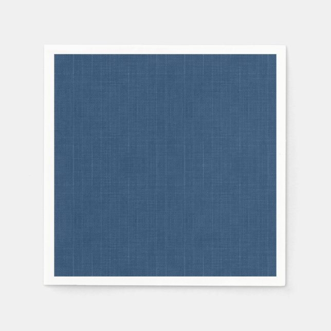 Servilleta De Papel Azul denim sólido texturizado (Anverso)