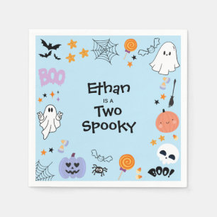 Servilleta De Papel Azul Dos Espeluznante Lindo Fantasma Halloween Cum