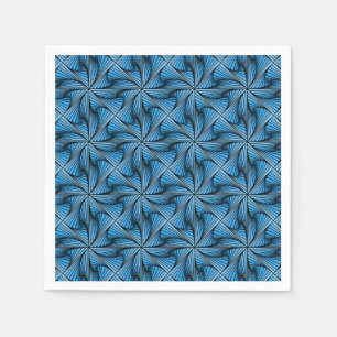 Servilleta De Papel Azul geométrico gráfico de giro espiral 3D