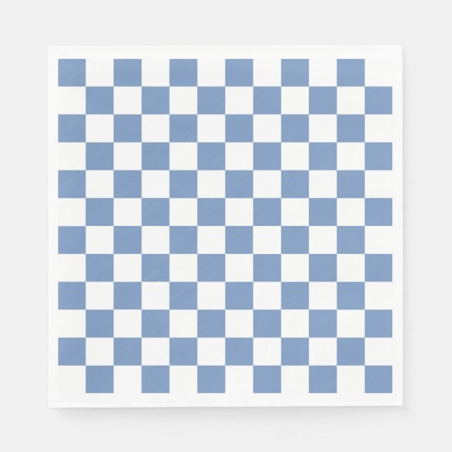 Servilleta De Papel Azul/Gris y blanco controlados (Anverso)