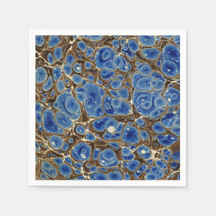 Servilleta De Papel Azul Marbleized
