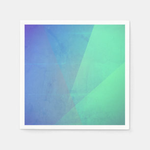 Servilleta De Papel Azul moderno Aqua & Turquesa Gradación Geométrica