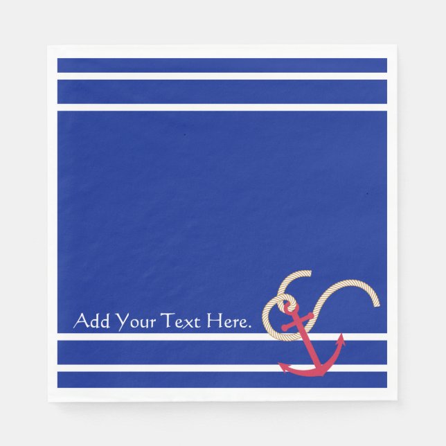 Servilleta de papel azul náutico (Anverso)