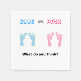 Servilleta De Papel "¿Azul o Rosa?" Servilletas de papel