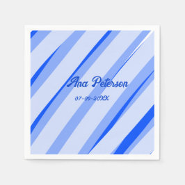 Servilleta De Papel Azul pastel añadir nombre fecha de las líneas boho