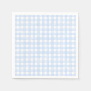 Servilleta De Papel Azul Polvoriento Gingham Clásico
