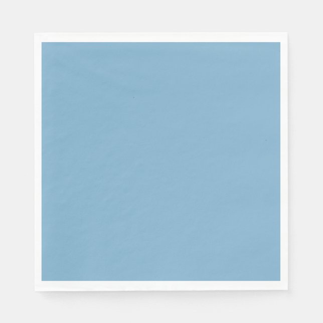 Servilleta De Papel Azul polvoriento pastel claro (Anverso)