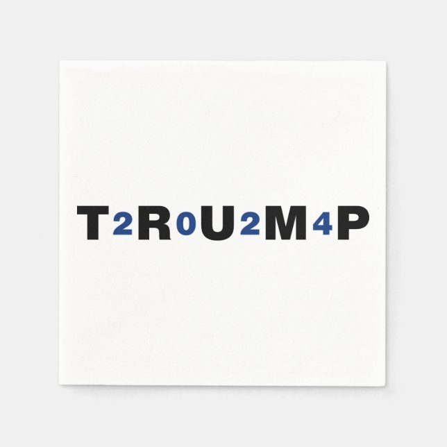 Servilleta De Papel Azul Trump 2024 (Anverso)