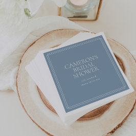 Servilleta De Papel Azul turbio | Ducha de novia clásica