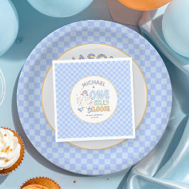 Servilleta De Papel Azul Un Ganso Tonto - Cumpleaños del Primer Niño R