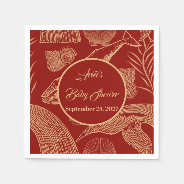 Servilleta De Papel Azul vintage de ballena náutica (Anverso)