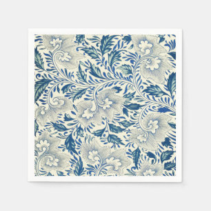 Servilleta De Papel Azul Vintage Floral Asiático: Chinoiserie Antiguo