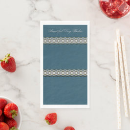 Servilleta De Papel Azul y gris modernos