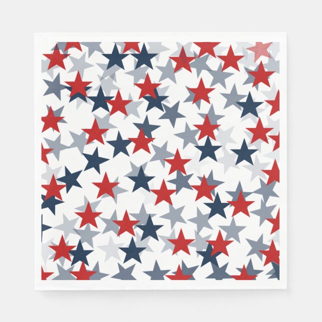 Servilleta De Papel Azul y Rojo Cuarto Día de la Independencia de Juli (Anverso)