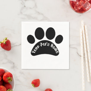 Servilleta De Papel Azulejo Cerámico Personalizado con Huella de Perro