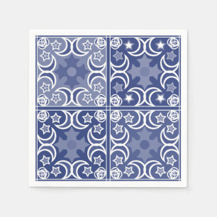 Servilleta De Papel azulejo de Delft patrón étnico nacional holandés  
