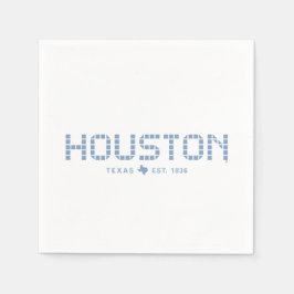 Servilleta De Papel Azulejo de Houston, Azulejo Azul, Houston Texas