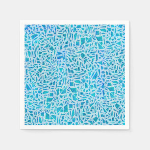 Servilleta De Papel Azulejo de vidrio mosaico turquesa azul moderno ch