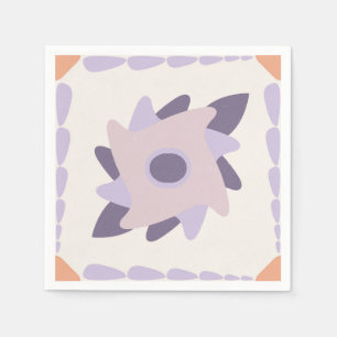 Servilleta De Papel Azulejo decorativo colorido morado pastel