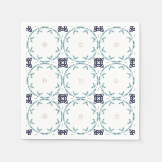 Servilleta De Papel Azulejo Geométrico Costero Mediterráneo Decoupage