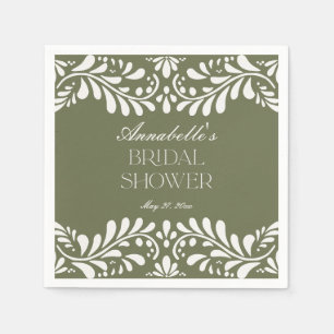 Servilleta De Papel Azulejo Verde Talavera Fiesta Española Despedida d