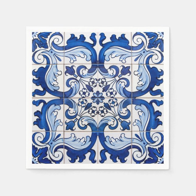 Servilleta De Papel Azulejo Vintage portugués (Anverso)