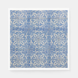 Servilleta De Papel Azulejos Azules Blancos Vintage Tejas Portuguesas