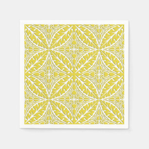 Servilleta De Papel Azulejos marroquíes - dorado mostaza y blanco