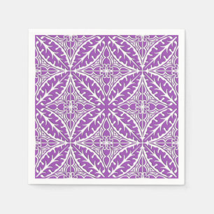 Servilleta De Papel Azulejos marroquíes - violeta y blanco