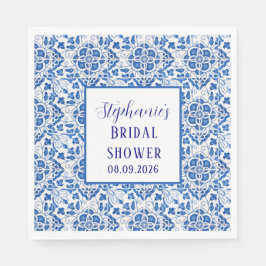 Servilleta De Papel Azulejos portugueses azul regalo de boda