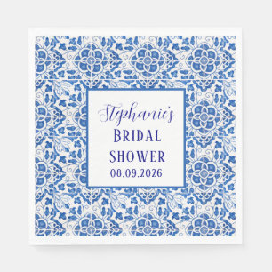 Servilleta De Papel Azulejos portugueses azul regalo de boda Mediterrá