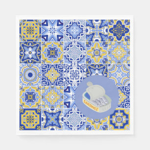 Servilleta De Papel Azulejos y Sardinas portugueses