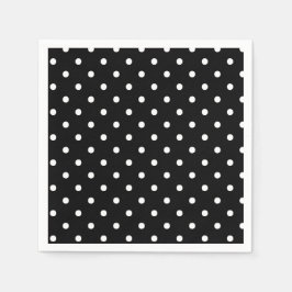 Servilleta De Papel B&W Polkadots