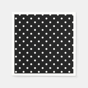 Servilleta De Papel B&W Polkadots