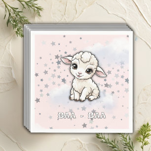 Servilleta De Papel Baa-baa A Little Lamb Stars Baby Shower