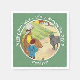 Servilleta De Papel Baa, Baa, Black Sheep Birday Party Collection