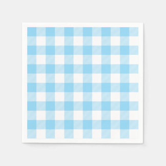 Servilleta De Papel Baby Blue and White Buffalo Plaid Gingham