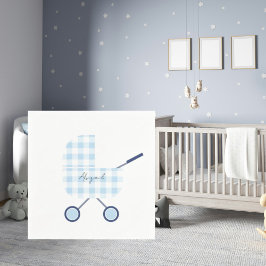Servilleta De Papel Baby Blue Gingham Baby Shower