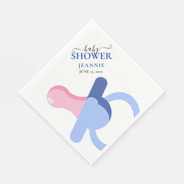 Servilleta De Papel BABY BOY BLUE BINKY BABY SHOWER Napkins (Esquina)