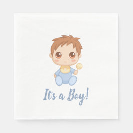 Servilleta De Papel Baby Boy Blue Jumpsuit