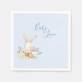 Servilleta De Papel Baby Boy Blue Script lindo Baby Shower Adorable