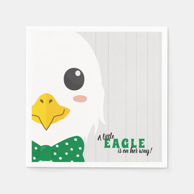 Servilleta De Papel Baby Boy Eagle Green Napkins (Anverso)