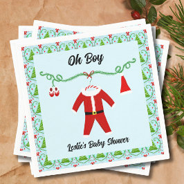 Servilleta De Papel Baby Boy Santa Outfit Baby Shower
