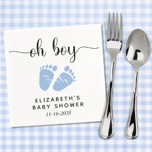 Servilleta De Papel Baby Boy Shower Blue Pies